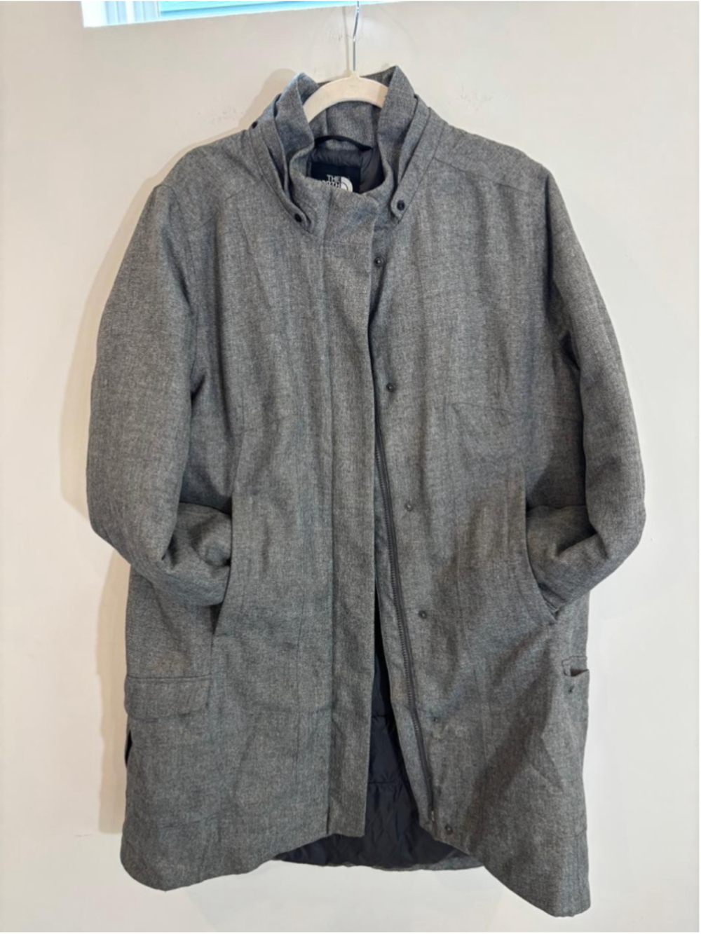 The North Face Women’s XL Gray Herringbone Insulated Parka Coat #C94